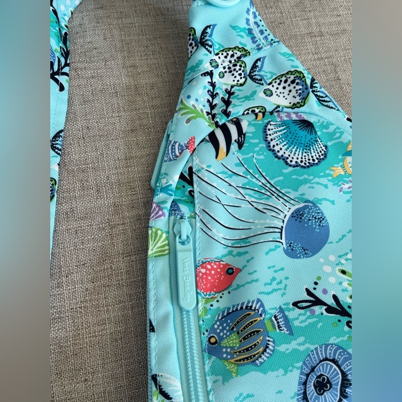 VERA BRADLEY ESSENTIAL SLING BACKPACK BAG ANTILLES TREASURE FISH Sea Ocean Aqua - Picture 15 of 16